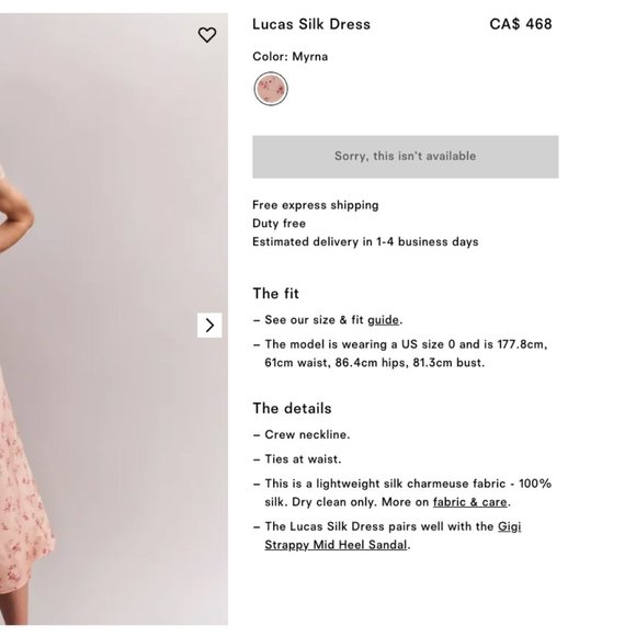 PICS UPDATED BRAND NEW WITH TAG REFORMATION SILK DRESS, SIZE 4 - Picture 6 of 14